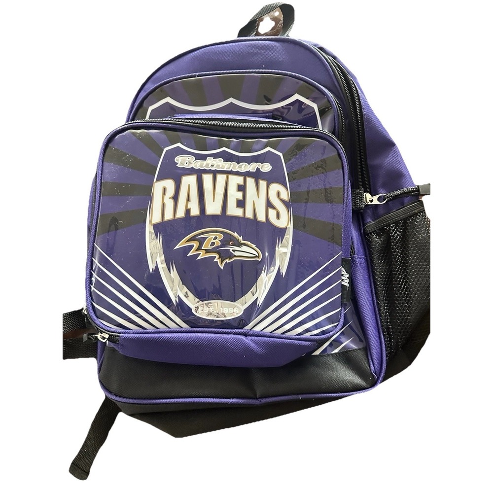 Baltimore Ravens Official NFL Book bag & Attachable‎ Lunchbox NWOT